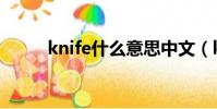 knife什么意思中文(knife解释)