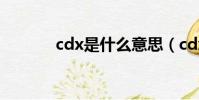 cdx是什么意思(cdx的意思)
