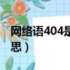 网络语404是什么意思（科普网络语404的意思）