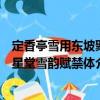 定香亭雪用东坡聚星堂雪韵赋禁体（关于定香亭雪用东坡聚星堂雪韵赋禁体介绍）