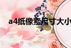 a4纸像素尺寸大小（a4纸像素尺寸介绍）