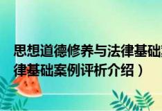 思想道德修养与法律基础案例评析（关于思想道德修养与法律基础案例评析介绍）