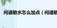 问道敏水怎么加点(问道敏水的加点方法)