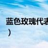 蓝色玫瑰代表什么象征意义（蓝色玫瑰的意义）