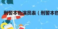 刑警本色演员表(刑警本色演员角色介绍)