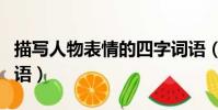 描写人物表情的四字词语(关于描写表情的词语)