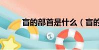 盲的部首是什么(盲的部首是目)