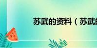 苏武的资料(苏武的简介)