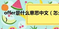 offer是什么意思中文(怎么理解offer的意思)