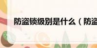防盗锁级别是什么(防盗锁级别介绍)