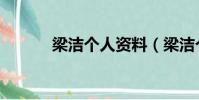梁洁个人资料(梁洁个人简介)
