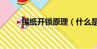 锡纸开锁原理(什么是锡纸开锁)