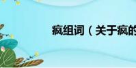 疯组词(关于疯的组词)