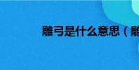 雕弓是什么意思(雕弓解释)