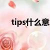 tips什么意思中文（到底tips什么意思）
