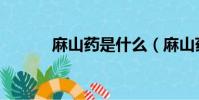 麻山药是什么(麻山药的介绍)