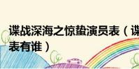 谍战深海之惊蛰演员表(谍战深海之惊蛰演员表有谁)