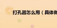 打孔器怎么用(具体做法是什么)