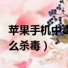 苹果手机中毒了怎么杀毒（中毒的苹果手机怎么杀毒）