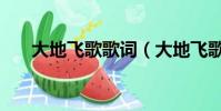 大地飞歌歌词(大地飞歌歌词是什么)