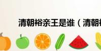 清朝裕亲王是谁(清朝裕亲王介绍)