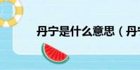 丹宁是什么意思(丹宁的解释)