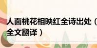 人面桃花相映红全诗出处(人面桃花相映红的全文翻译)