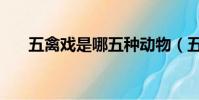 五禽戏是哪五种动物(五禽戏的简介)