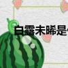 白露未晞是什么意思（白露未晞的含义）