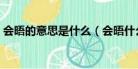 会晤的意思是什么(会晤什么意思出自哪里)