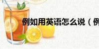 例如用英语怎么说(例如的英语)