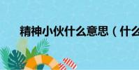 精神小伙什么意思(什么是精神小伙)
