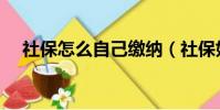 社保怎么自己缴纳(社保如何自己缴纳)