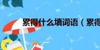 累得什么填词语(累得什么填空)