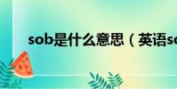 sob是什么意思(英语sob什么意思)
