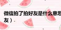 微信拍了拍好友是什么意思(提醒的意思拍好友)