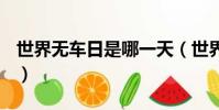 世界无车日是哪一天(世界无车日是9月22日)