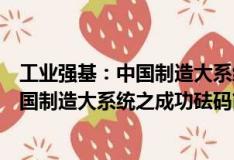 工业强基：中国制造大系统之成功砝码（关于工业强基：中国制造大系统之成功砝码简介）