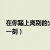 在你踏上离别的火车那一刻我只顾（在你踏上离别的火车那一刻）