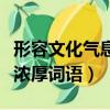 形容文化气息浓厚词语两个字（形容文化气息浓厚词语）