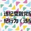 违纪受到党纪处分后又被发现其受处分前的违纪行为（违纪）