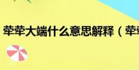 荦荦大端什么意思解释(荦荦大端什么意思)