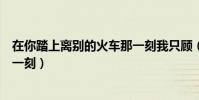 在你踏上离别的火车那一刻我只顾(在你踏上离别的火车那一刻)