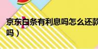 京东白条有利息吗怎么还款(京东白条有利息吗)