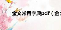 金文常用字典pdf(金文常用字典)