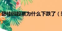 碧桂园股票为什么下跌了(碧桂园股债双杀)