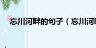 忘川河畔的句子(忘川河畔的凄美诗句)