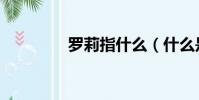 罗莉指什么(什么是罗莉)