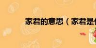 家君的意思(家君是什么意思)
