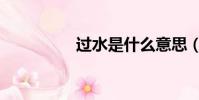 过水是什么意思(过水)